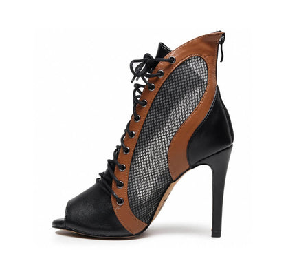 Have Mercy - Black and Tan Vegan Leather - Suede Sole - Dance Floor Only