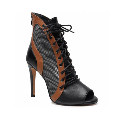 Have Mercy - Black and Tan Vegan Leather - Suede Sole - Dance Floor Only