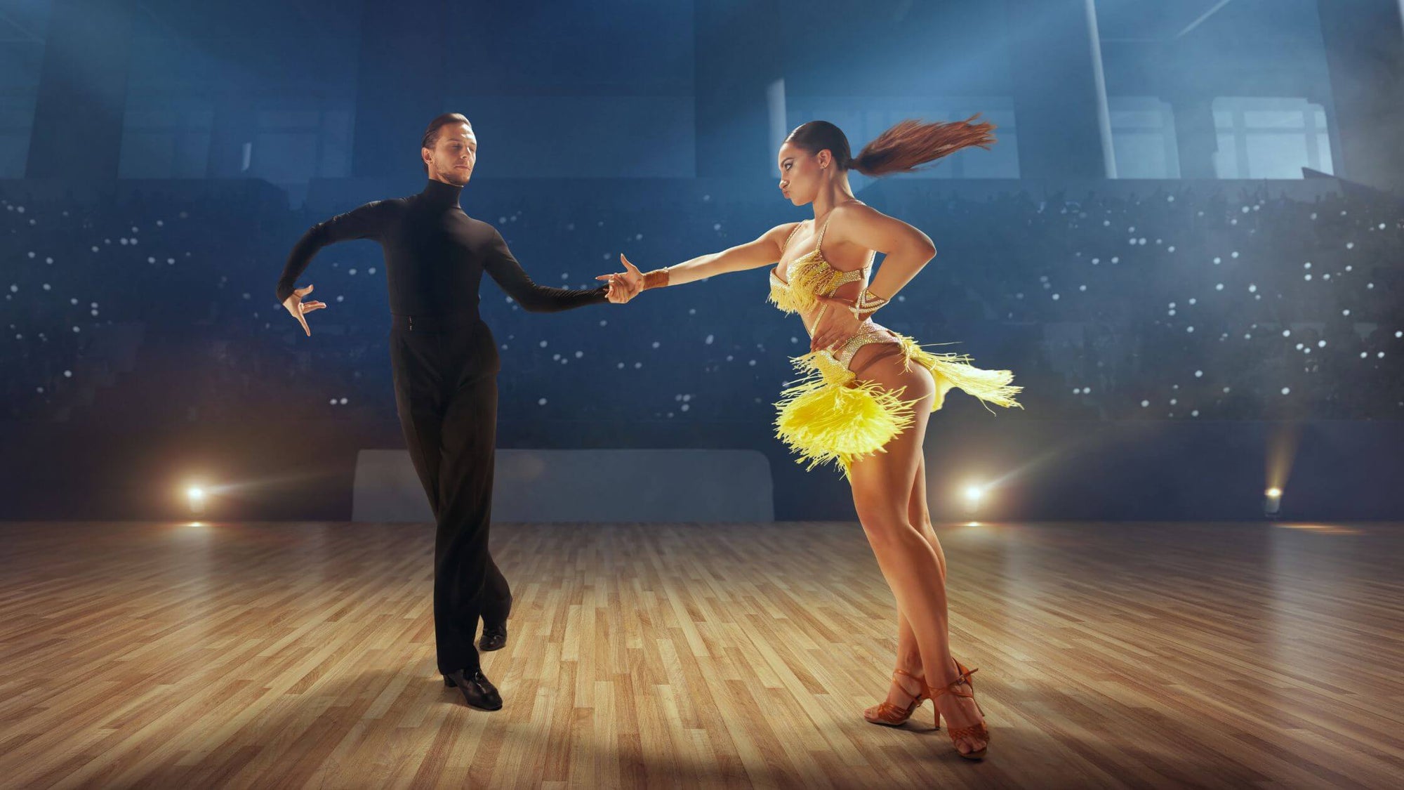 Spins and Turns in Salsa Dance Shoes