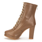 Aadijay - Taupe Vegan Leather - Rubber Sole