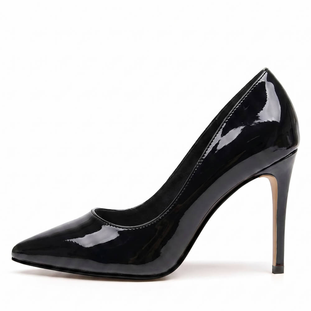 Adira Vegan Patent - Black Vegan Patent - Street Sole