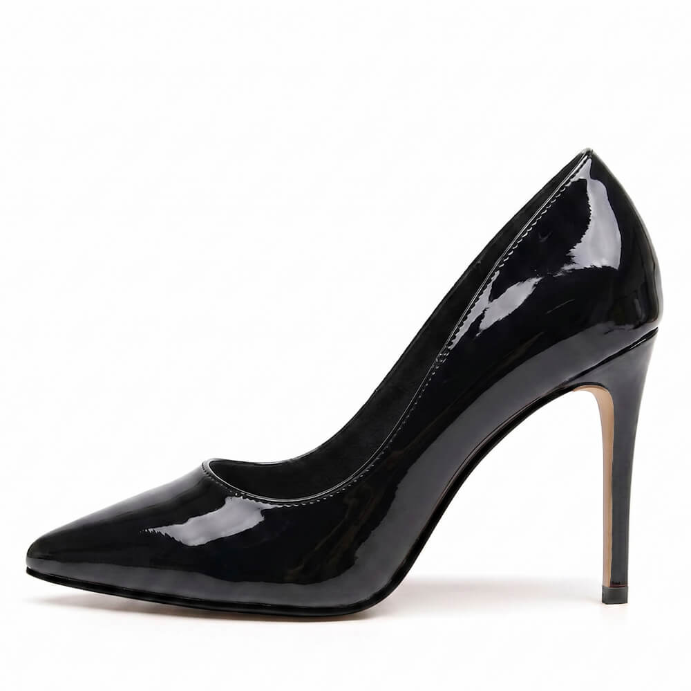 Adira Vegan Patent - Black Vegan Patent - Street Sole