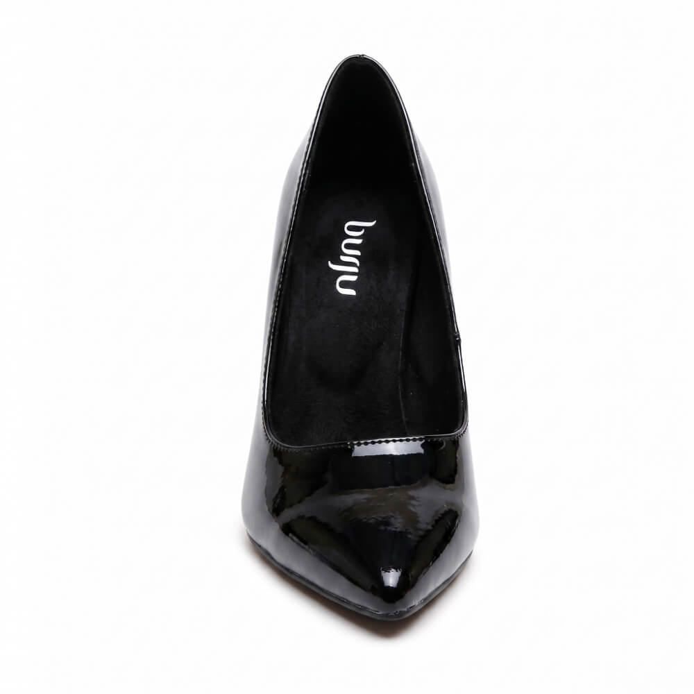 Adira Vegan Patent - Black Vegan Patent - Street Sole
