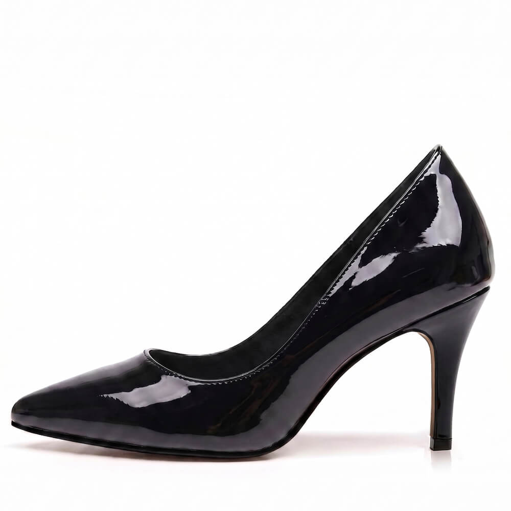 Adira Vegan Patent - Black Vegan Patent - Street Sole