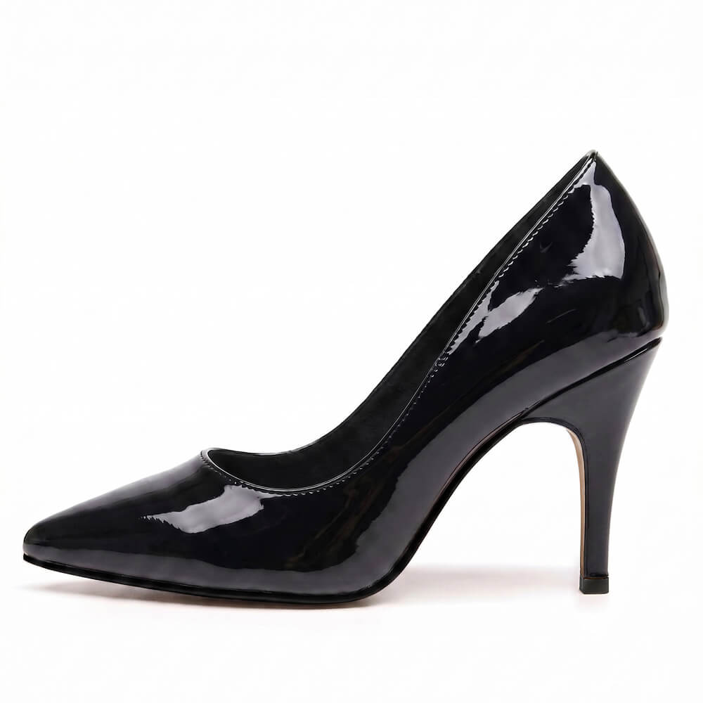 Adira Vegan Patent - Black Vegan Patent - Street Sole