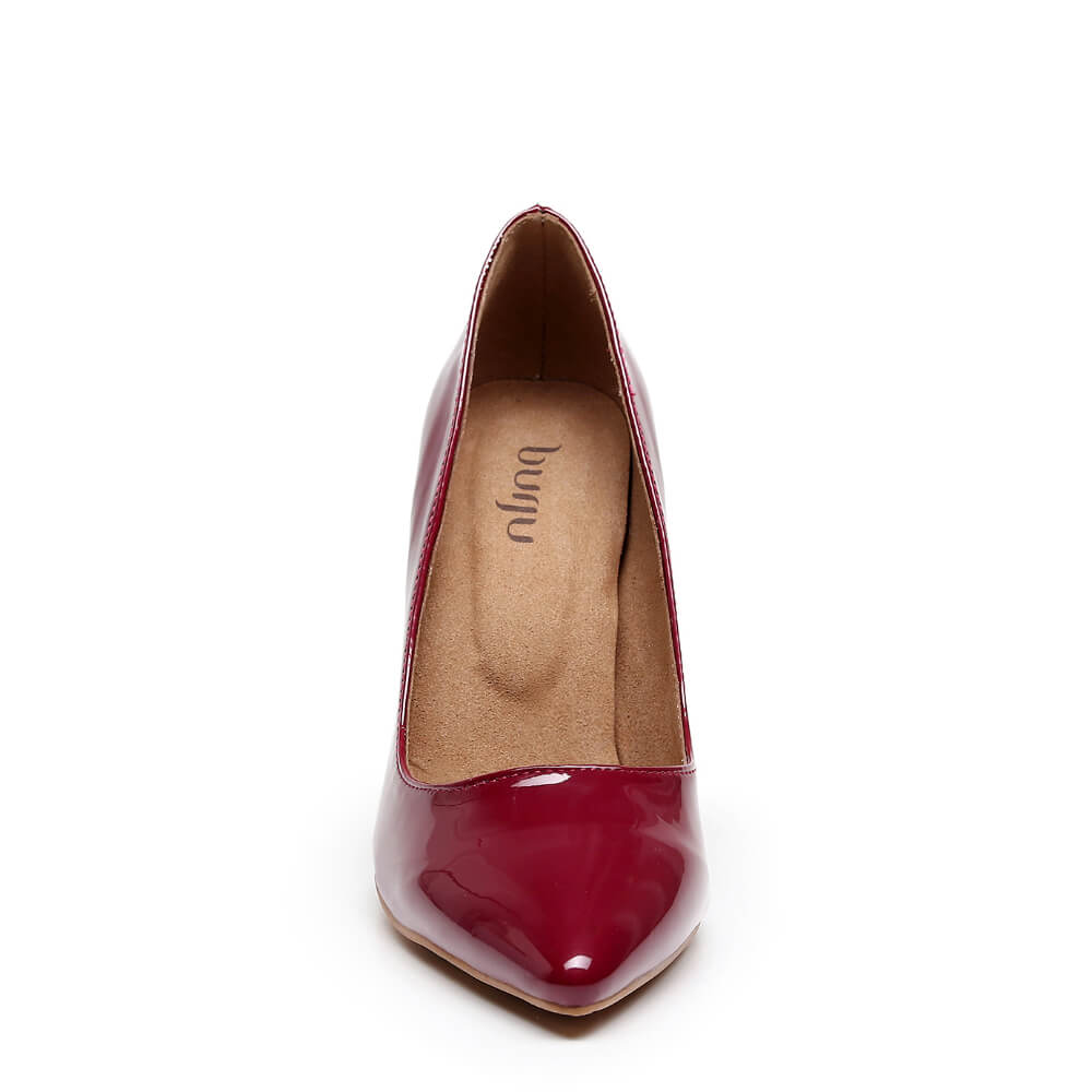 Adira - Burgundy Vegan Patent  - Street Sole