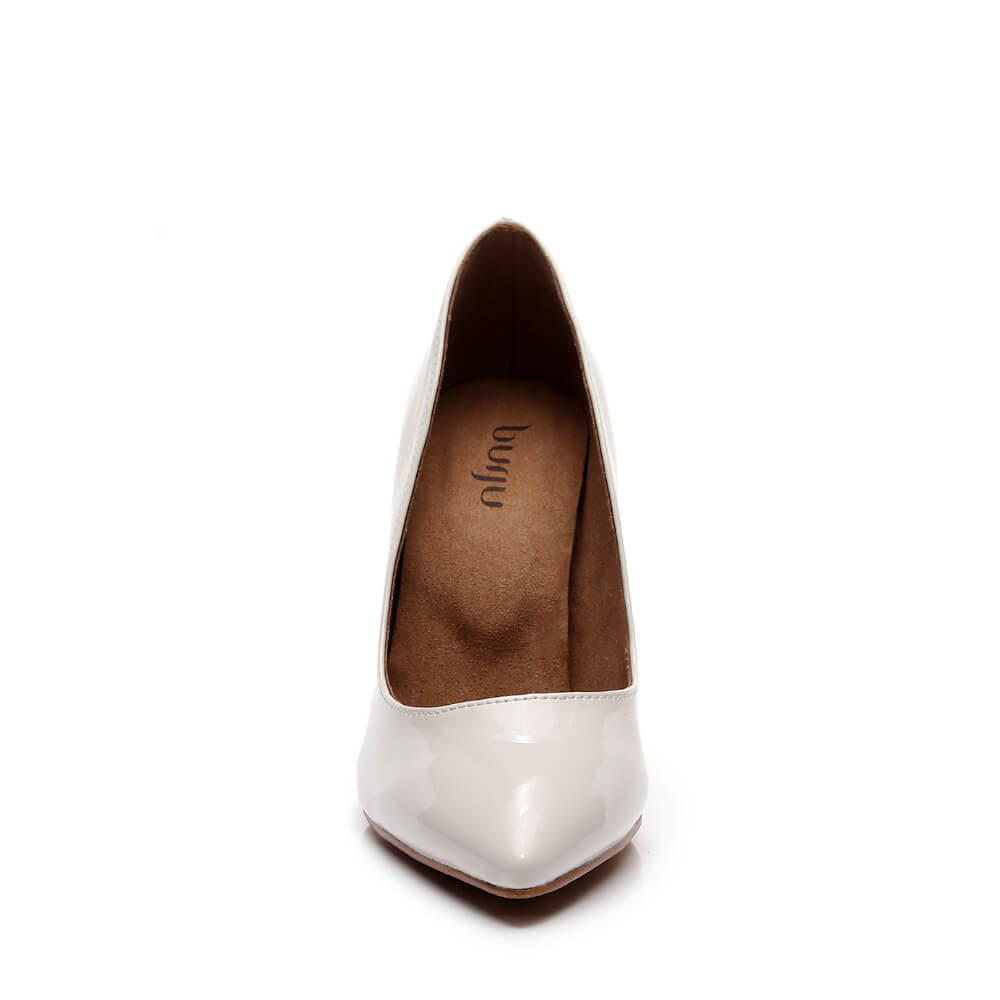 Adira - Ivory Vegan Patent - Street Sole