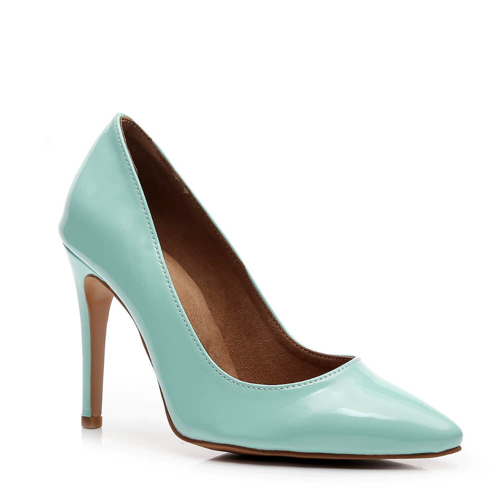 Adira - Mint Green Vegan Patent - Street Sole