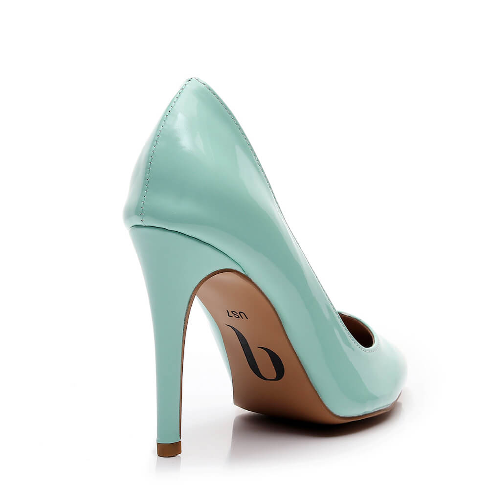 Adira - Mint Green Vegan Patent - Street Sole