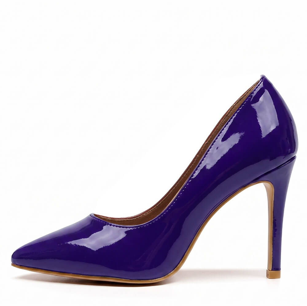 Adira Vegan Patent - Blue Vegan Patent - Street Sole