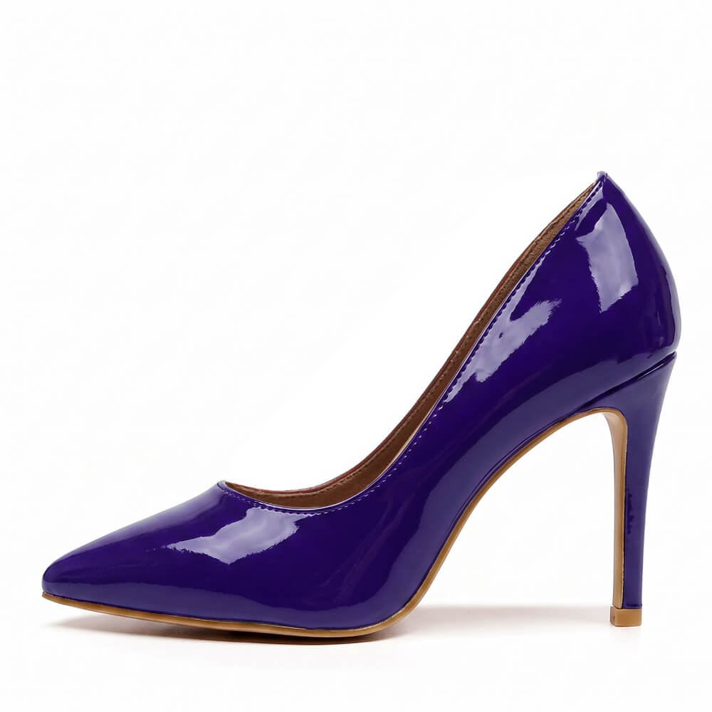 Adira Vegan Patent - Blue Vegan Patent - Street Sole