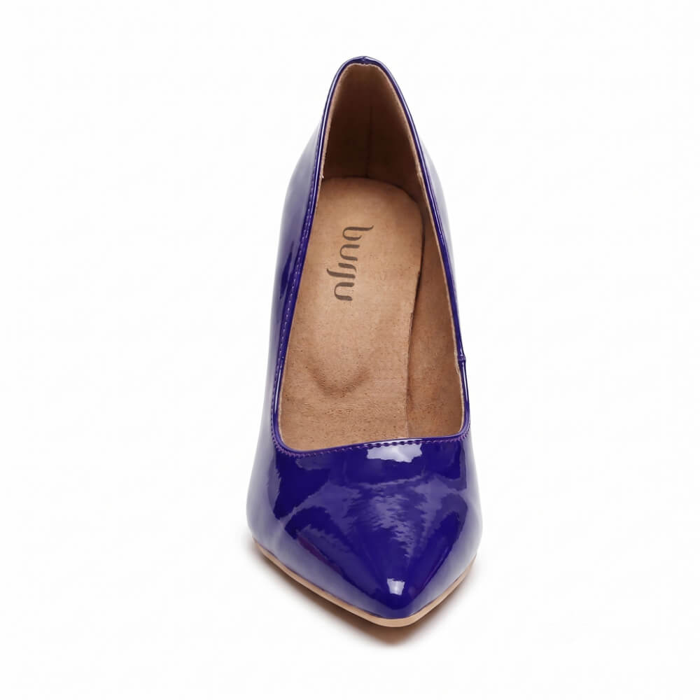 Adira Vegan Patent - Blue Vegan Patent - Street Sole