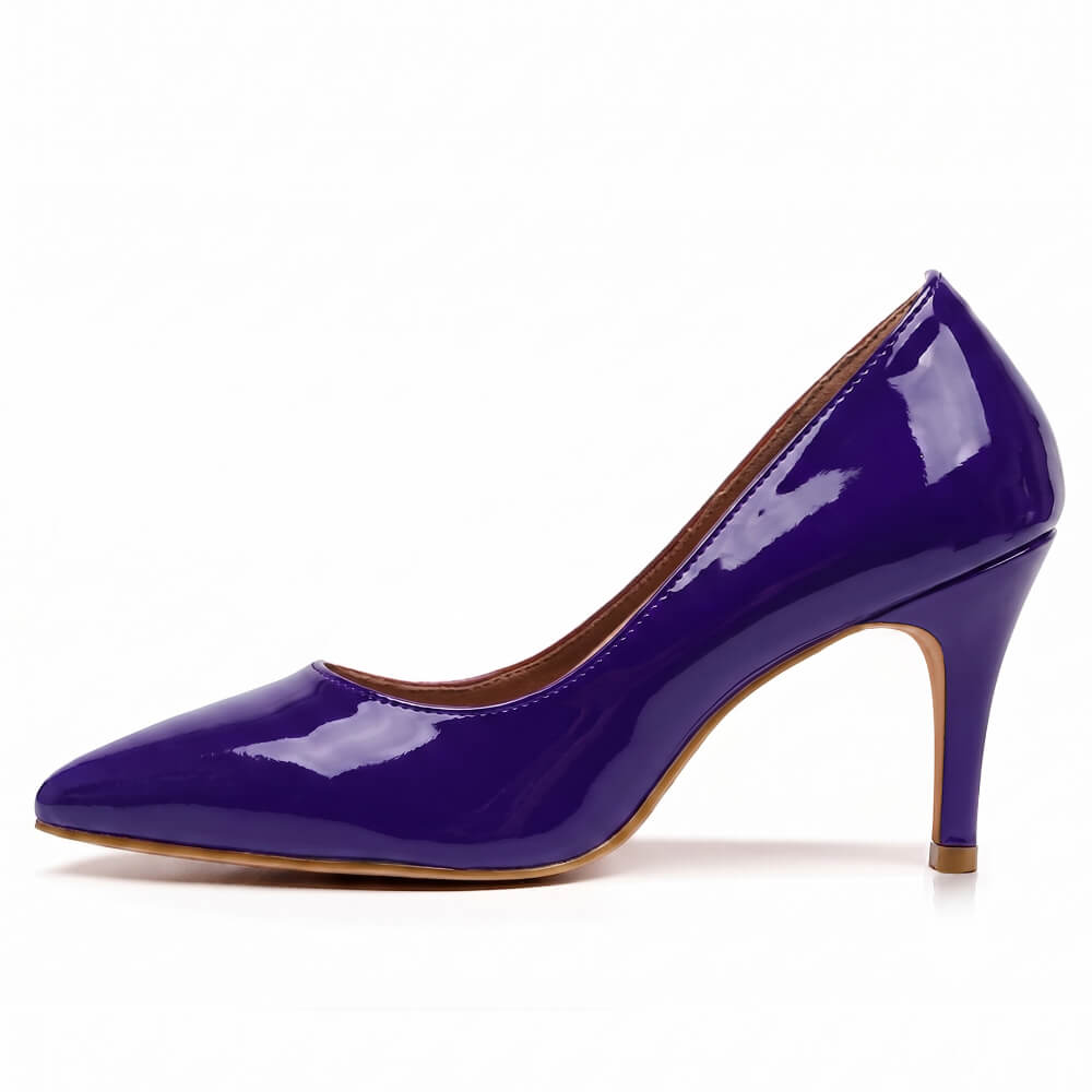 Adira Vegan Patent - Blue Vegan Patent - Street Sole