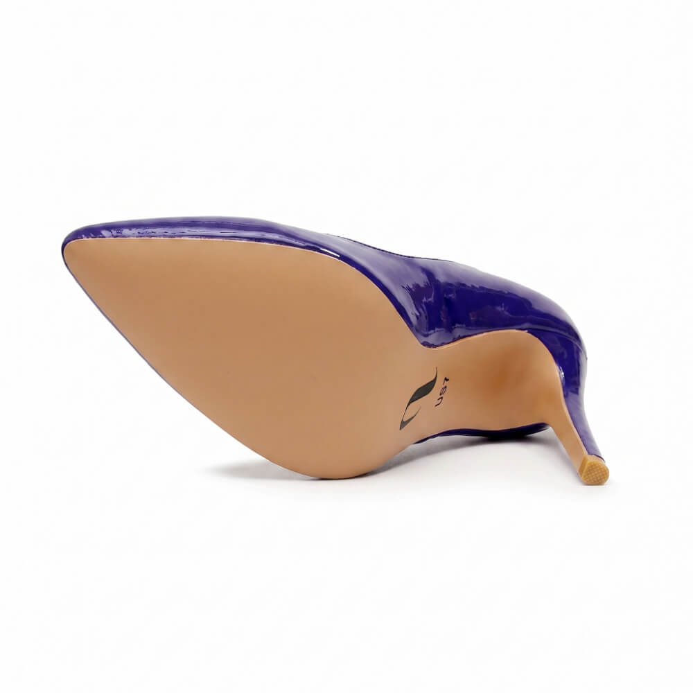 Adira Vegan Patent - Blue Vegan Patent - Street Sole