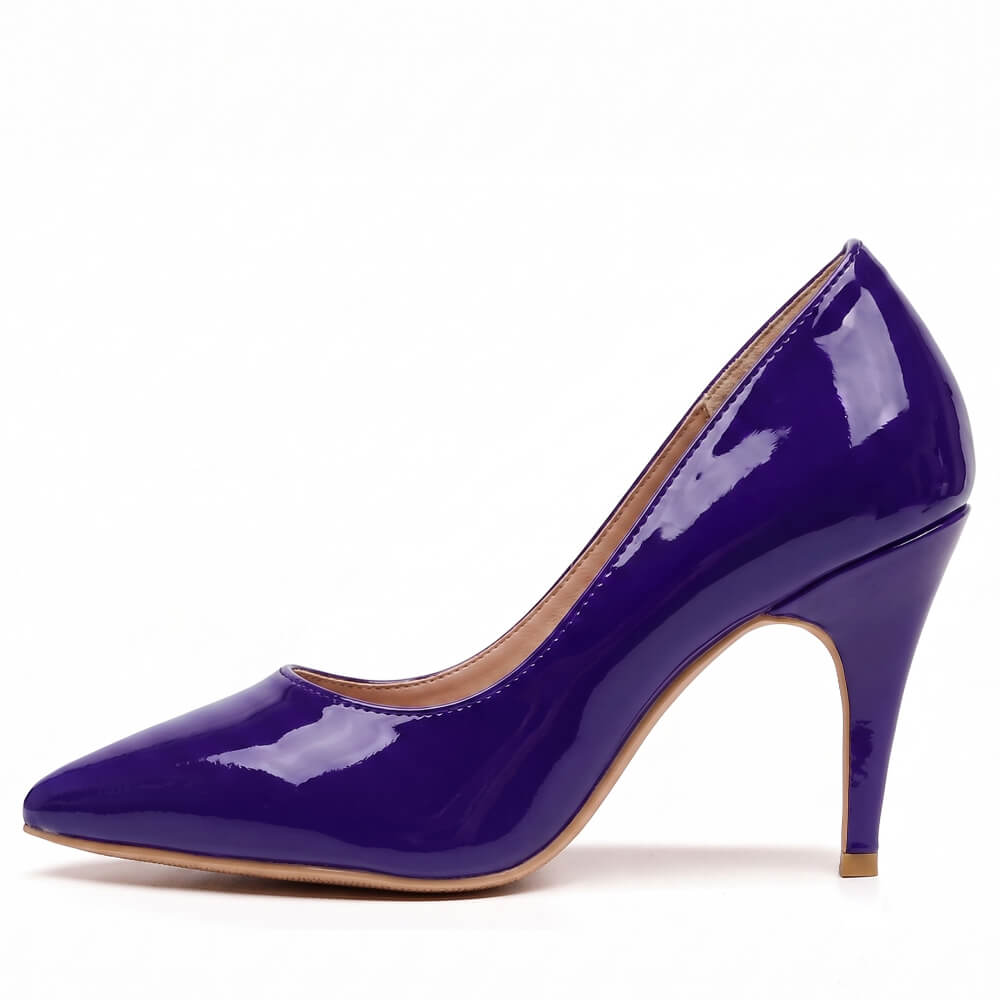Adira Vegan Patent - Blue Vegan Patent - Street Sole