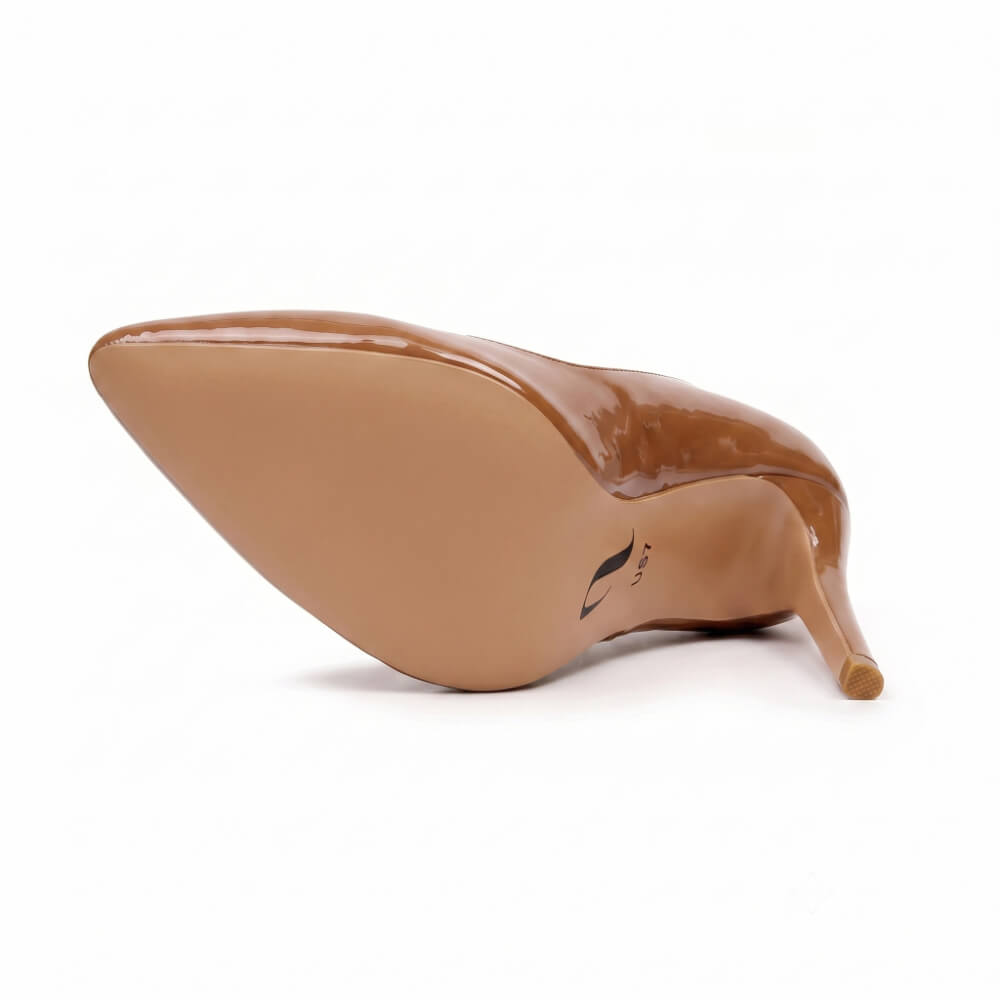 Adira Vegan Patent - Medium Tan Vegan Patent - Street Sole