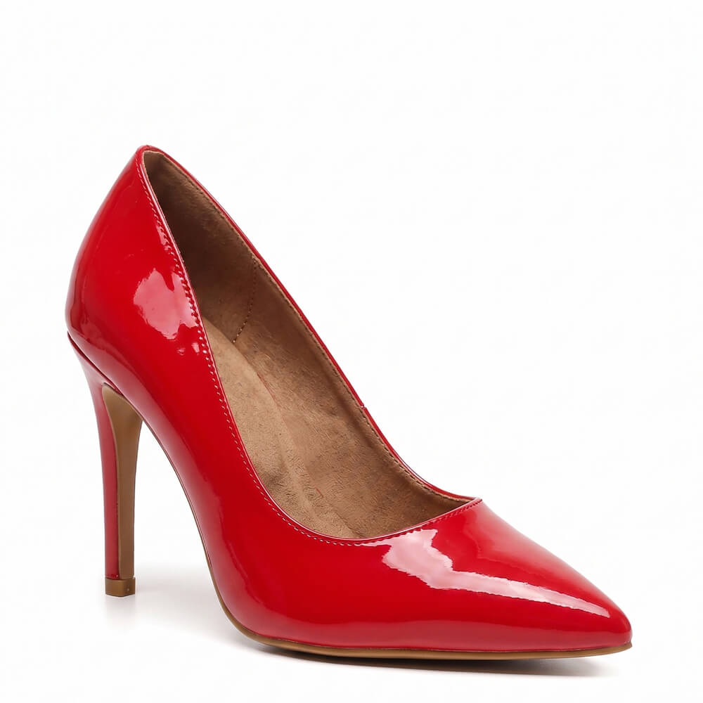 Adira Vegan Patent - Red Vegan Patent - Street Sole
