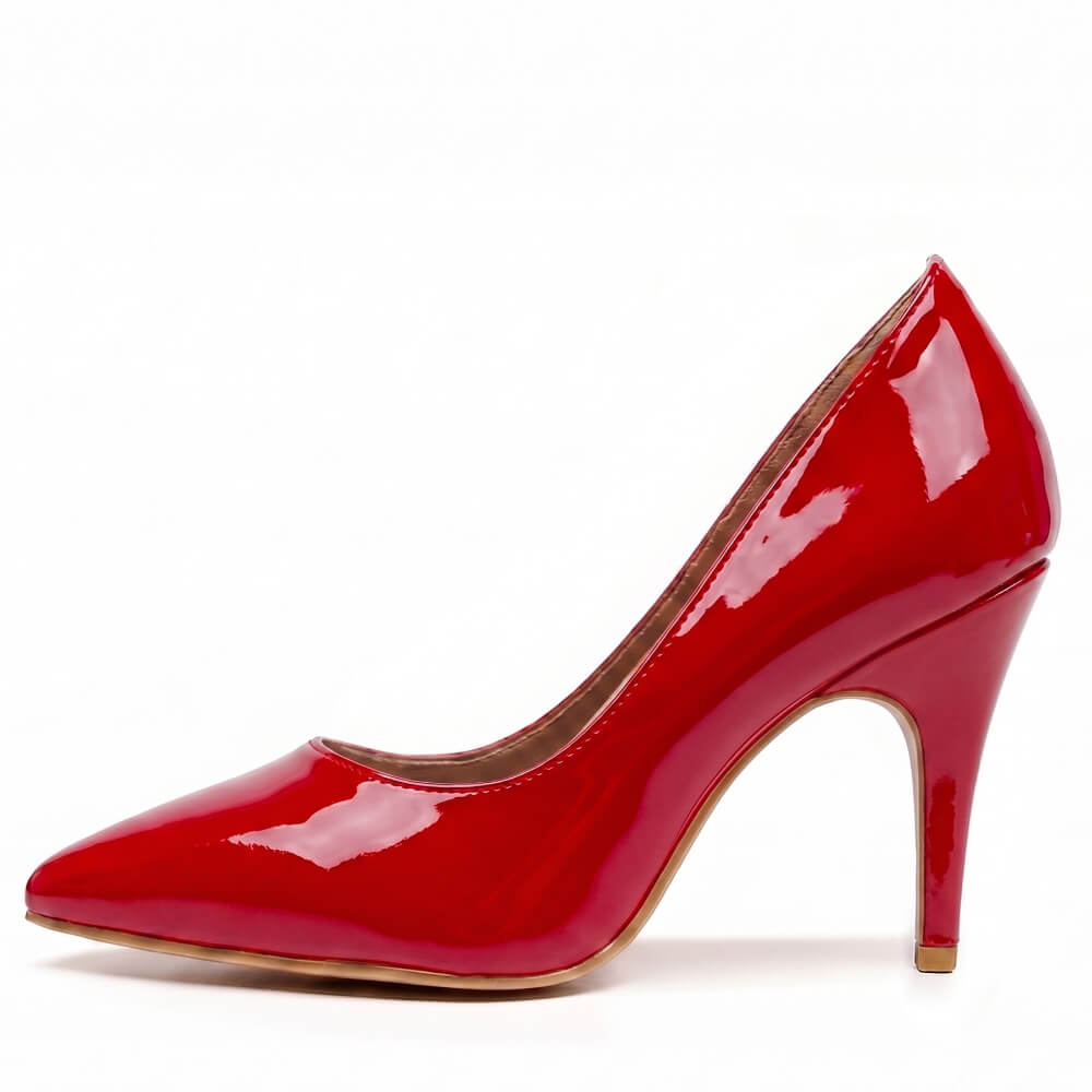Adira Vegan Patent - Red Vegan Patent - Street Sole