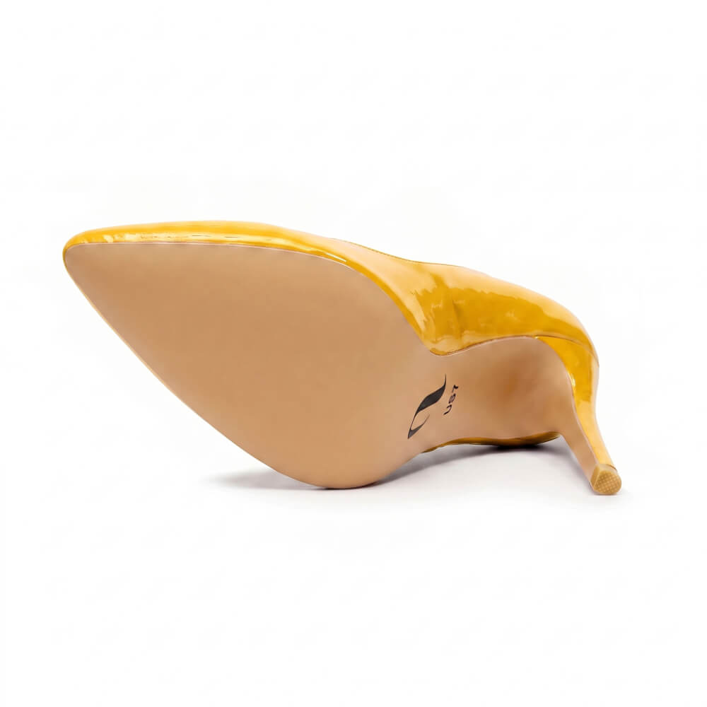 Adira Vegan Patent - Yellow Vegan Patent - Street Sole