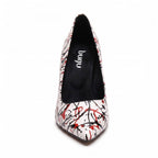 Adira Pattern - Red, Black and White Paint Splash - Street Sole