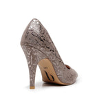 Adira Pattern - Grey Metallic Reptile - Street Sole