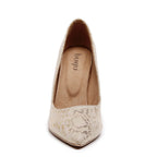 Adira Pattern - Light Tan Metallic Reptile - Street Sole
