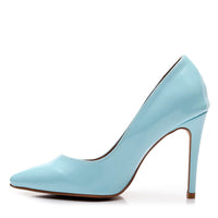 Adira - Pastel Blue Vegan Patent - Street Sole