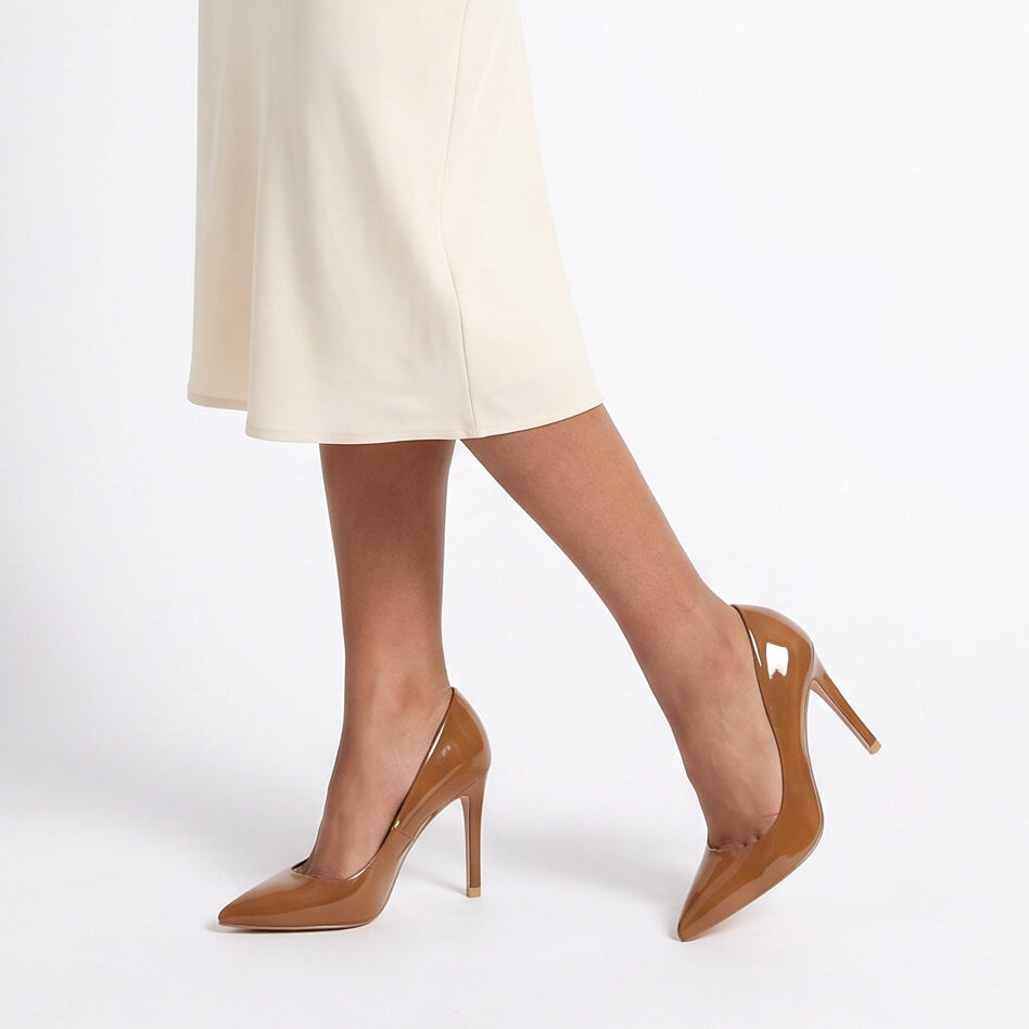 Adira Vegan Patent - Medium Tan Vegan Patent - Street Sole