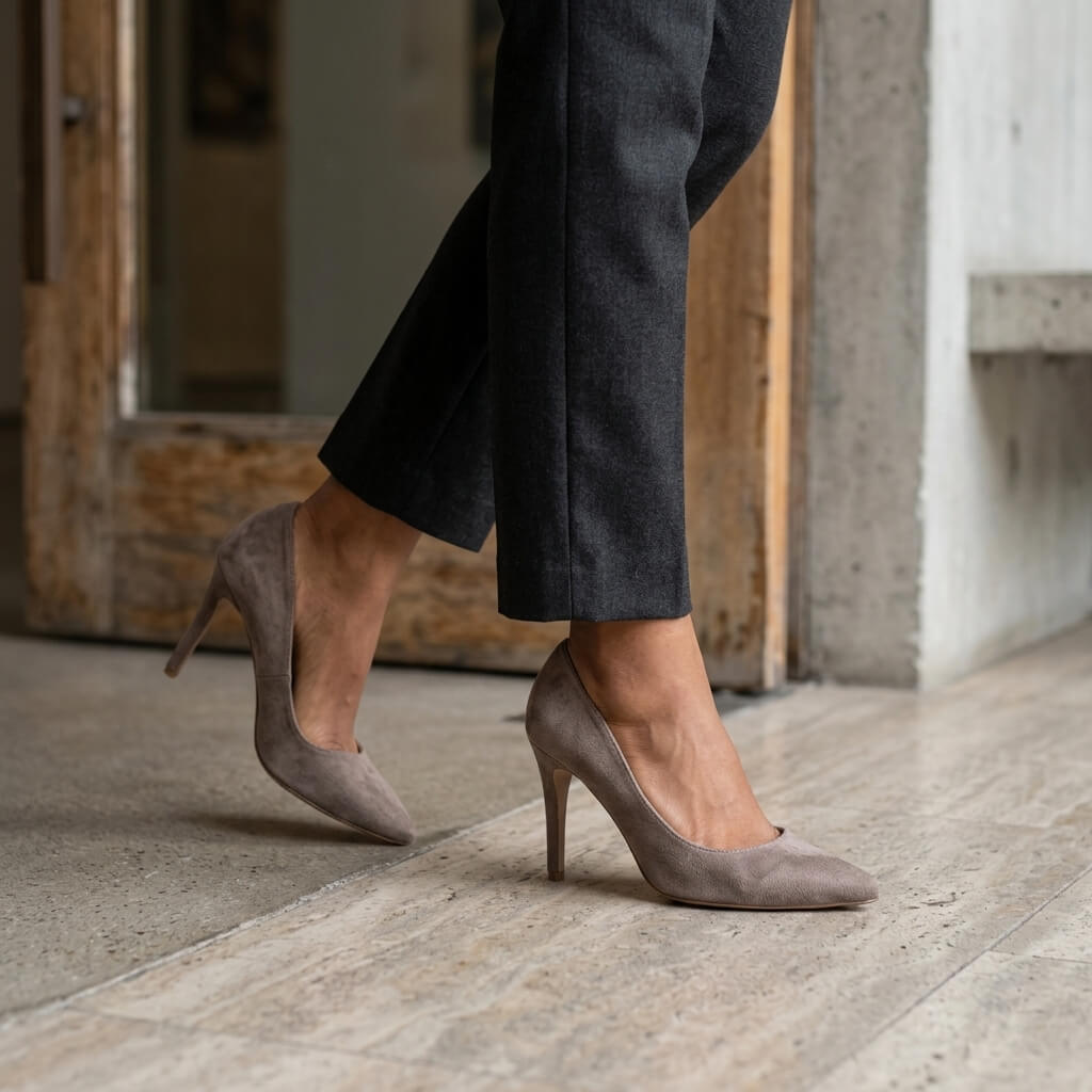 Adira Vegan Suede - Taupe Vegan Suede - Street Sole