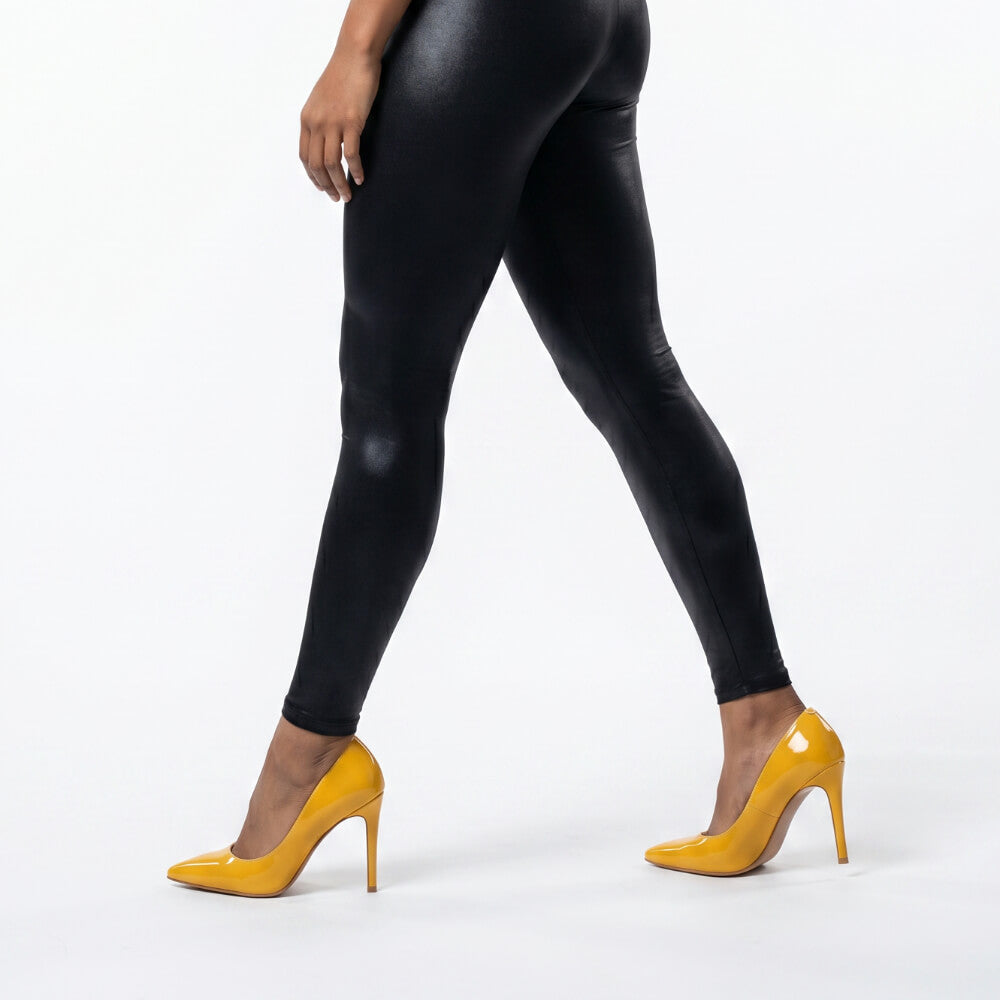 Adira Vegan Patent - Yellow Vegan Patent - Street Sole