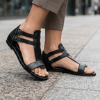 Aemee - Black Vegan Leather   - Street Sole
