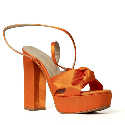 Aiyla - Orange Satin - Street Sole