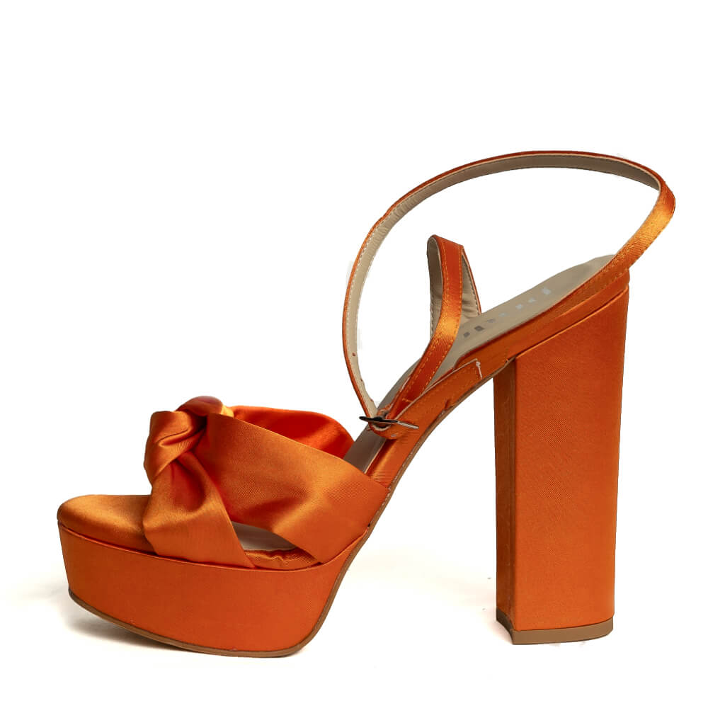 Aiyla - Orange Satin - Street Sole