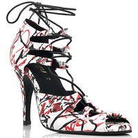 Alemana - Red, Black and White Paint Splash - Street Sole