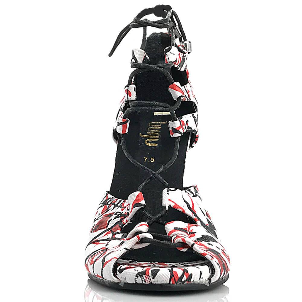 Alemana - Red, Black and White Paint Splash - Street Sole