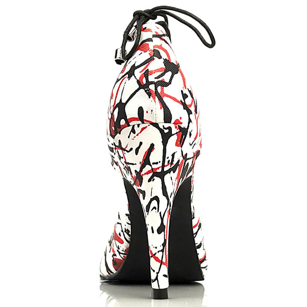 Alemana - Red, Black and White Paint Splash - Street Sole