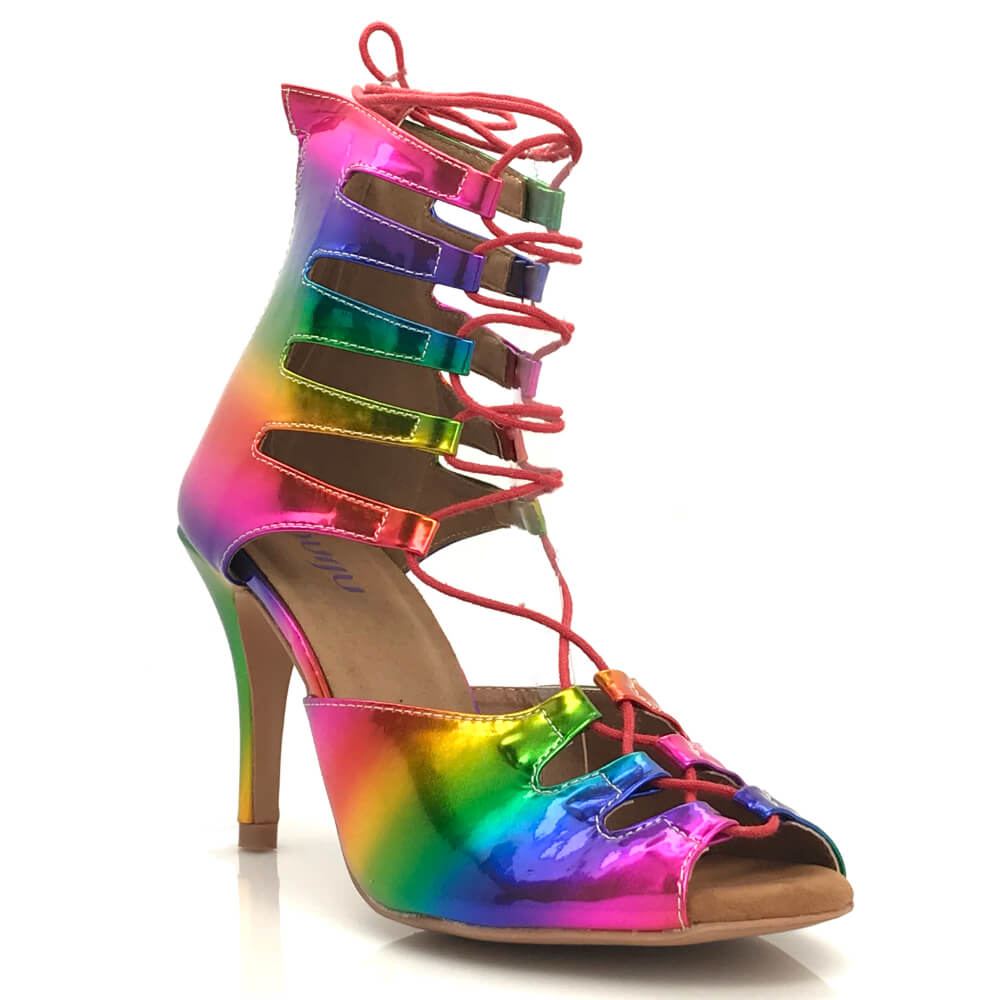 Amalia Pride - Rainbow - Suede Sole - Dance Floor Only