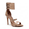 Amante - Dark Tan Wet Look - Suede Sole - Dance Floor Only
