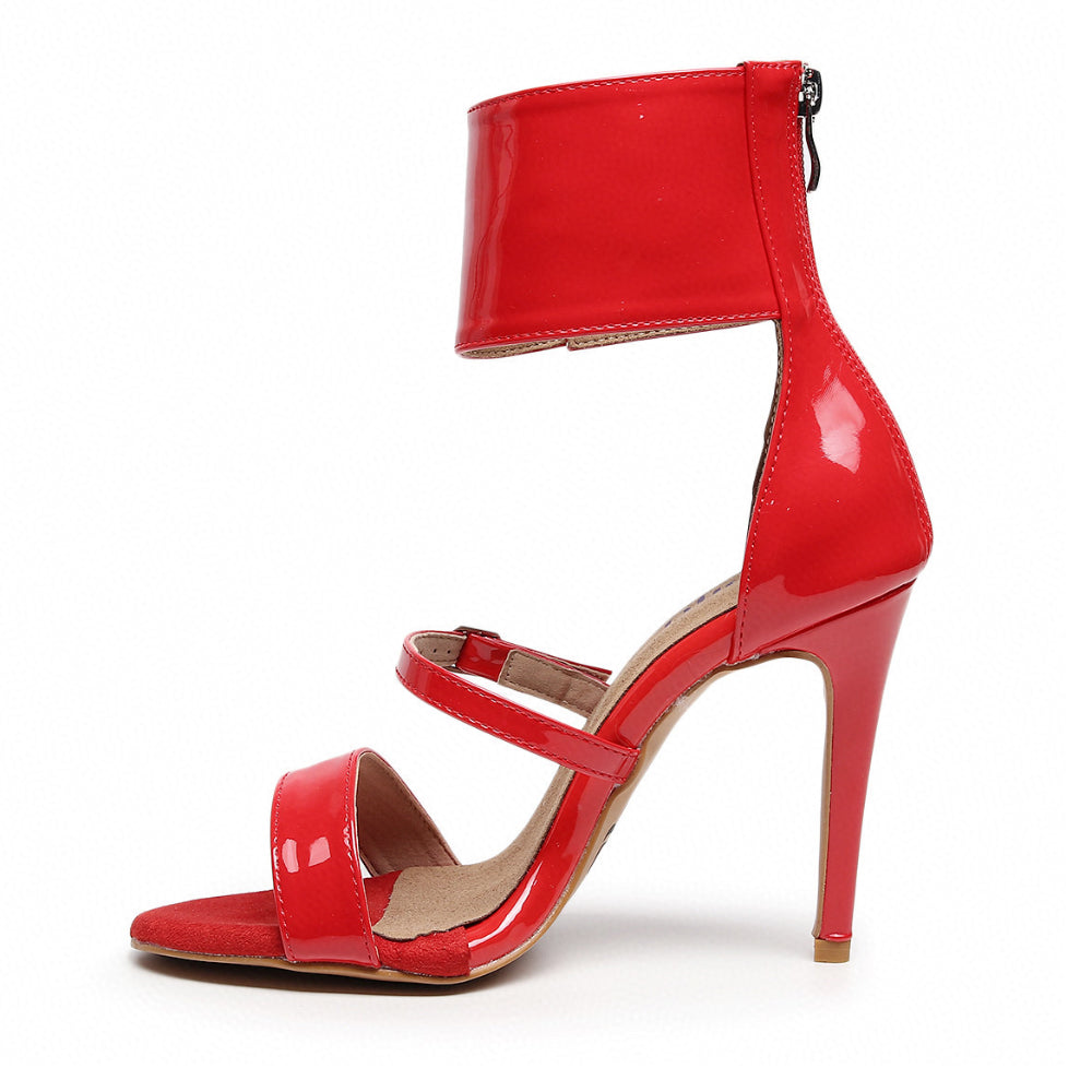 Amante - Red Vegan Patent - Suede Sole - Dance Floor Only