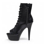 Angel - Black Vegan Leather - Street Sole