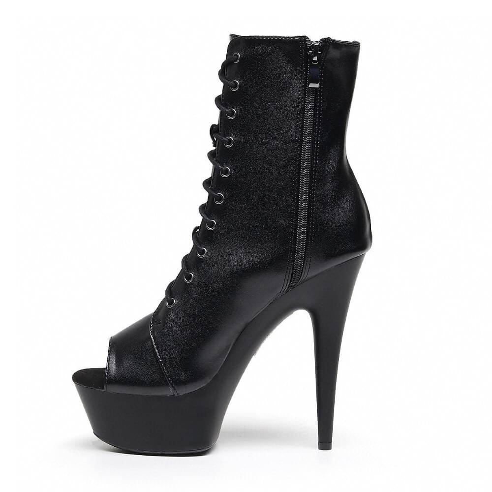 Angel - Black Vegan Leather - Street Sole