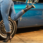 Annabel - Black Vegan Leather - Street Sole