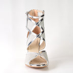 Aziza - Silver Vegan Leather - Street Sole