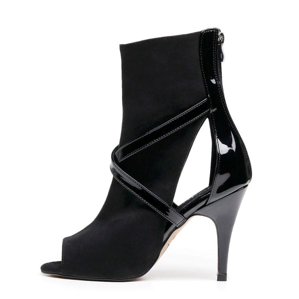 Beatrix - Vernis noir et daim végan - Semelle Street