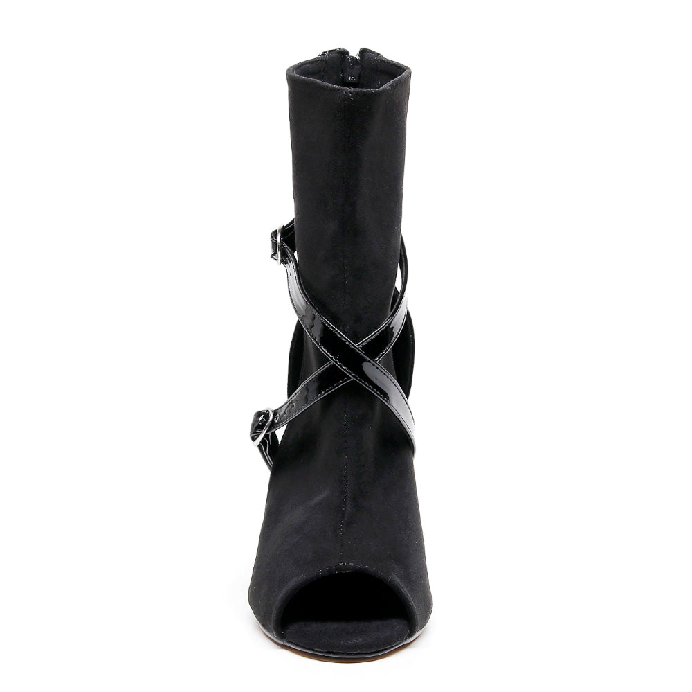 Beatrix - Vernis noir et daim végan - Semelle Street