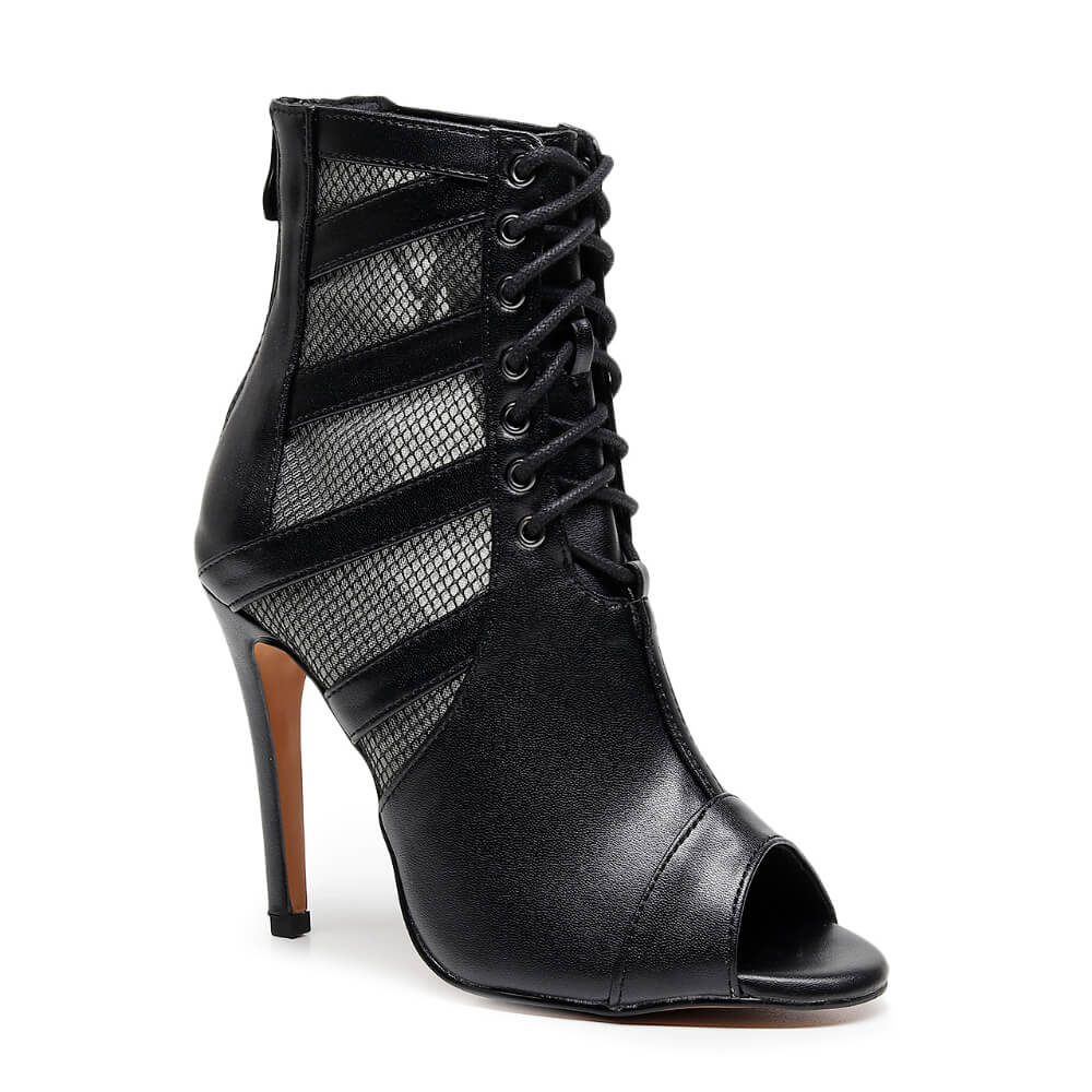 Bett - Black Vegan Leather   - Street Sole