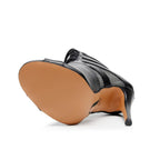 Bett - Black Vegan Leather   - Street Sole