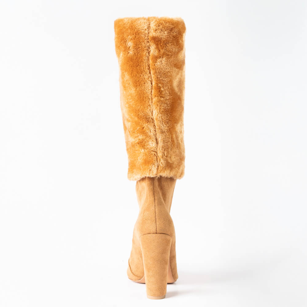 BreeAnne - Dark Tan Faux Fur - Street Sole