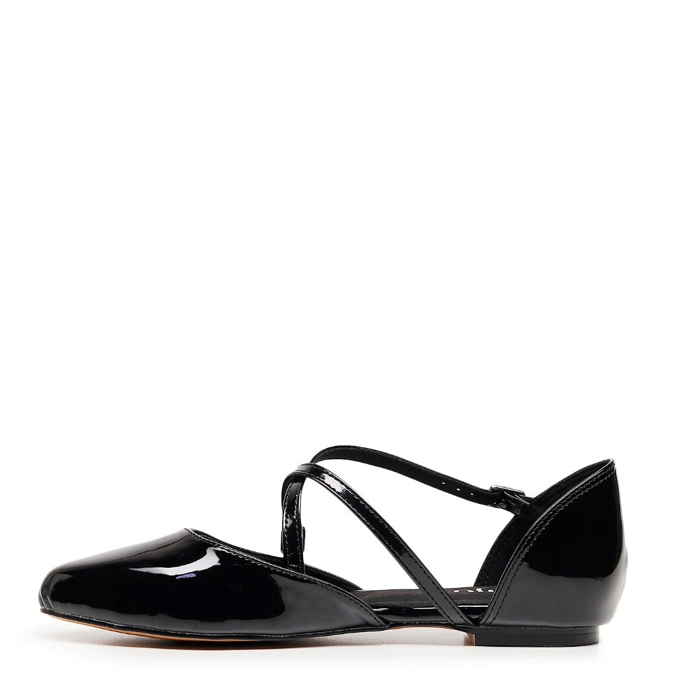 Bryce - Black Vegan Patent - Street Sole