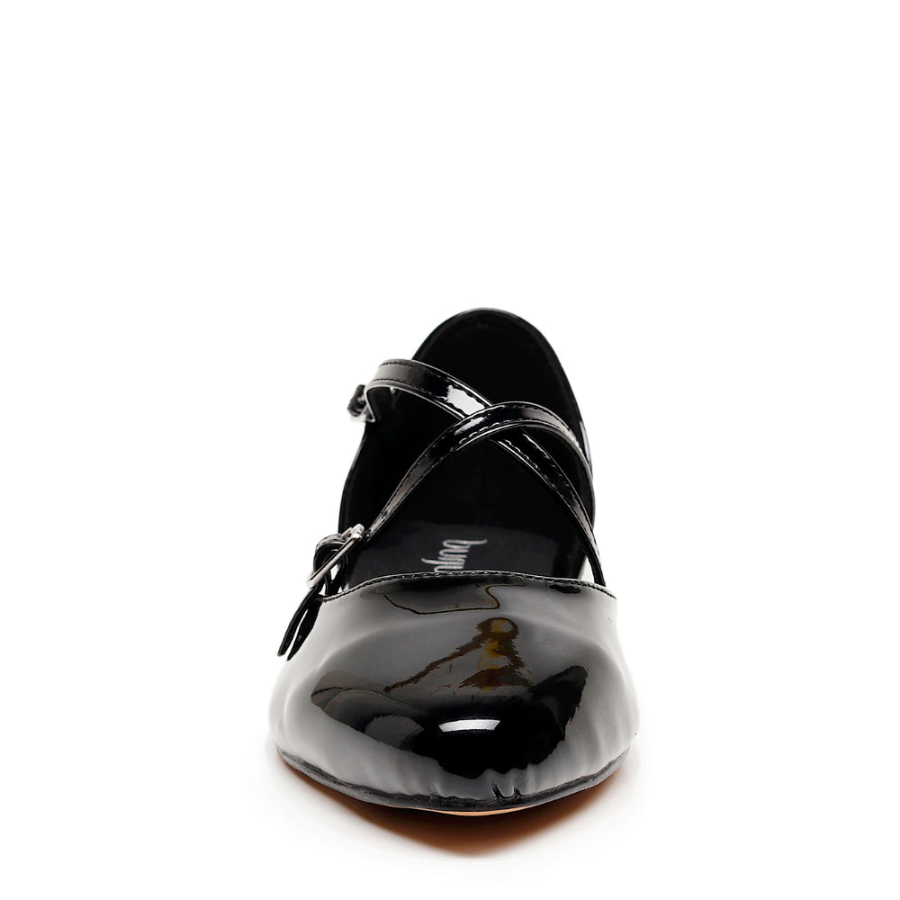 Bryce - Black Vegan Patent - Street Sole